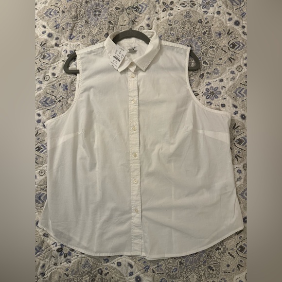 J. Crew Factory Women’s Button Down Collared Oxford Shell Tank NWT XXL - Picture 1 of 5